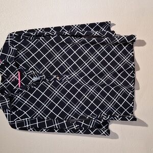 212 collection dress work top black white